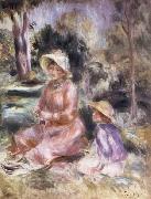 Pierre Renoir Madame Renoir and her Son Pierre oil painting on canvas